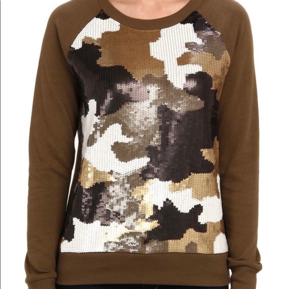 Micheal Kors Raglan Camo Sweater